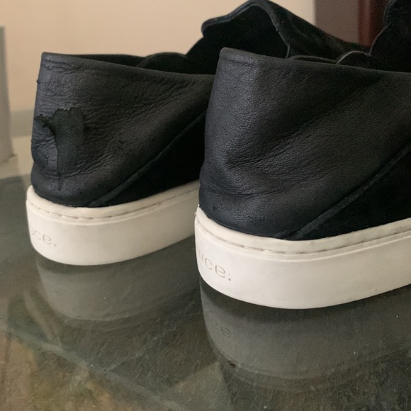 🔥1/2 of Summer Sale!🔥 VINCE Garvey Round Toe Slip-On Suede & Leather Sneakers - Picture 11 of 14